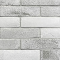 Arctic White, Eggshell & Shadow with medium gray grout