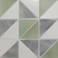 6" Triangles Cement, Aloe, Graphite