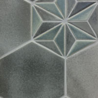 Cathedral Blend 8" Hex with 8" Hex Deco
Titanium, Graphite and Chambray