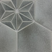 8" Hex Titanium with 8" Hex Deco Cathedral Blend, Titanium and Graphite