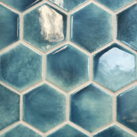 4" Hex Sea Glass