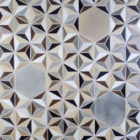 Small Triangles blend of Ebony, Espresso, Graphite, Silk, Cement