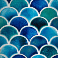 4" Fan Aquarium Blend-Blue Lagoon, Water Lily, Sea Glass