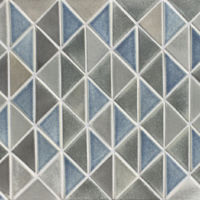 4" Triangles Chambray, Titanium, Graphite